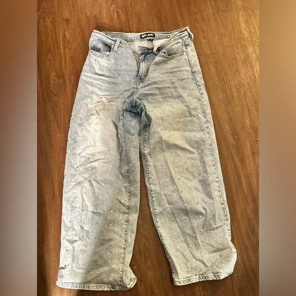 DKNY Studded Wide Leg Jeans - Picture 2 of 2